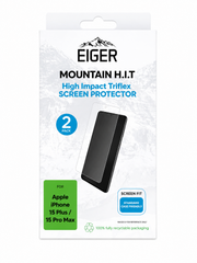 Eiger Mountain H.I.T Clear (2er-Pack) für iPhone 15 Plus / 15 Pro Max