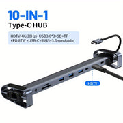 USB-C Docking Station 10-in-1 mit HDMI, LAN, USB & PD 100W